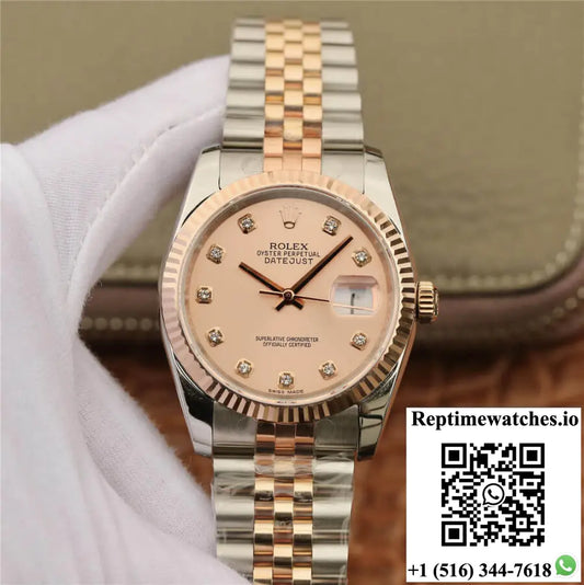 Rolex Datejust 116231 36MM GM Factory Diamond-set Pink Dial - Watches