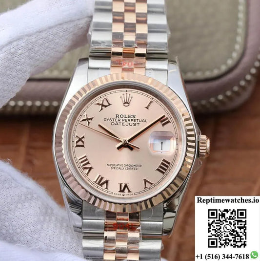 Rolex Datejust 116231 36Mm Gm Factory Pink Dial-Rep Time Watches