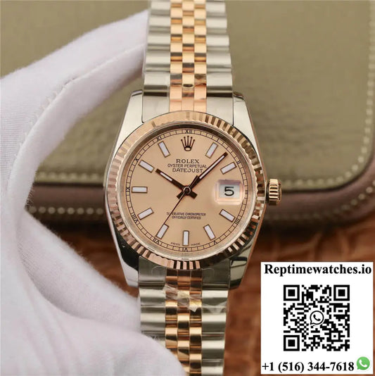 Rolex Datejust 116231 36MM GM Factory Rose Gold Pink Dial - Watches