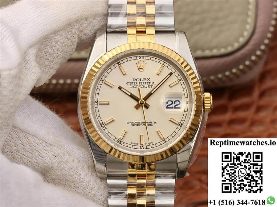Rolex Datejust 116233 36Mm Ar Factory Yellow Gold-Rep Time Watches