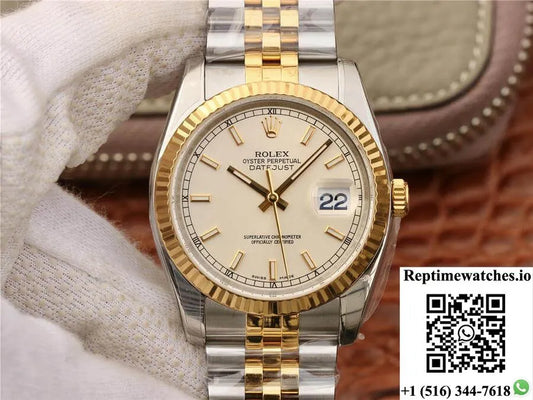 Rolex Datejust 116233 36Mm Ar Factory Yellow Gold-Rep Time Watches
