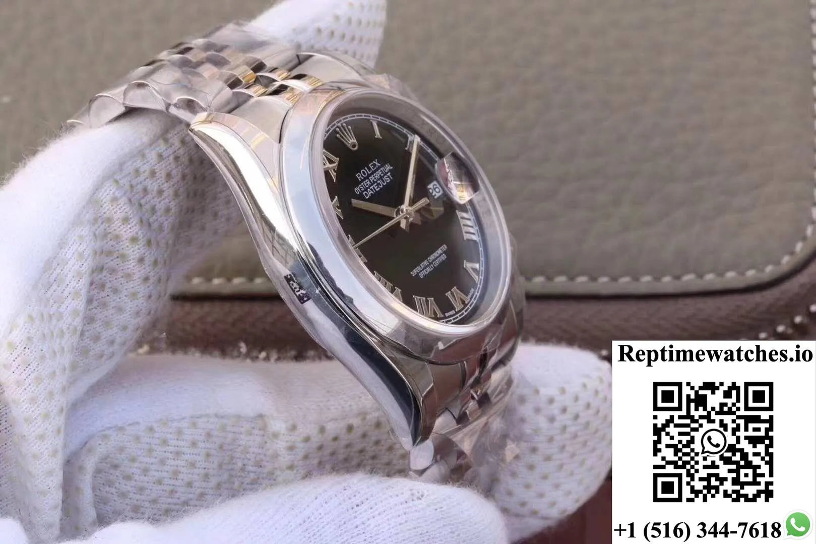 Rolex Datejust 116234 36Mm Ar Factory Black Dial Rome Time Scale-Rep Time Watches