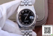 Rolex Datejust 116234 36mm AR Factory Black Dial Rome Time Scale - Watches