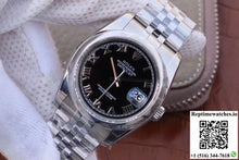 Rolex Datejust 116234 36mm AR Factory Black Dial Rome Time Scale - Watches