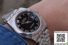 Rolex Datejust 116234 36mm AR Factory Black Dial Rome Time Scale - Watches