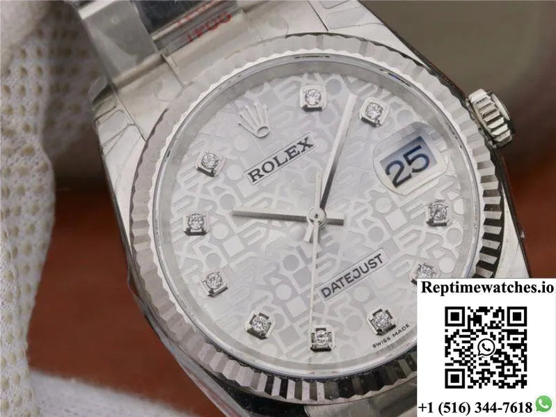 Rolex Datejust 116234 36Mm Ar Factory Diamond-Printed Dial-Rep Time Watches