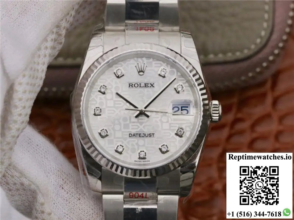 Rolex Datejust 116234 36MM AR Factory Diamond-printed Dial - Watches