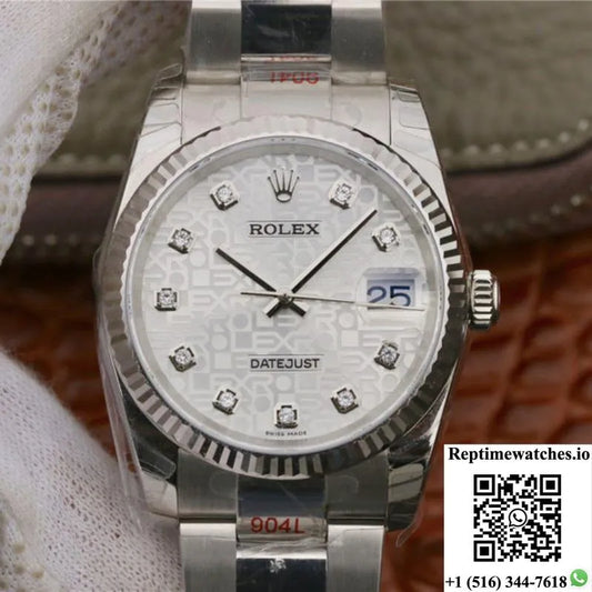 Rolex Datejust 116234 36Mm Ar Factory Diamond-Printed Dial-Rep Time Watches