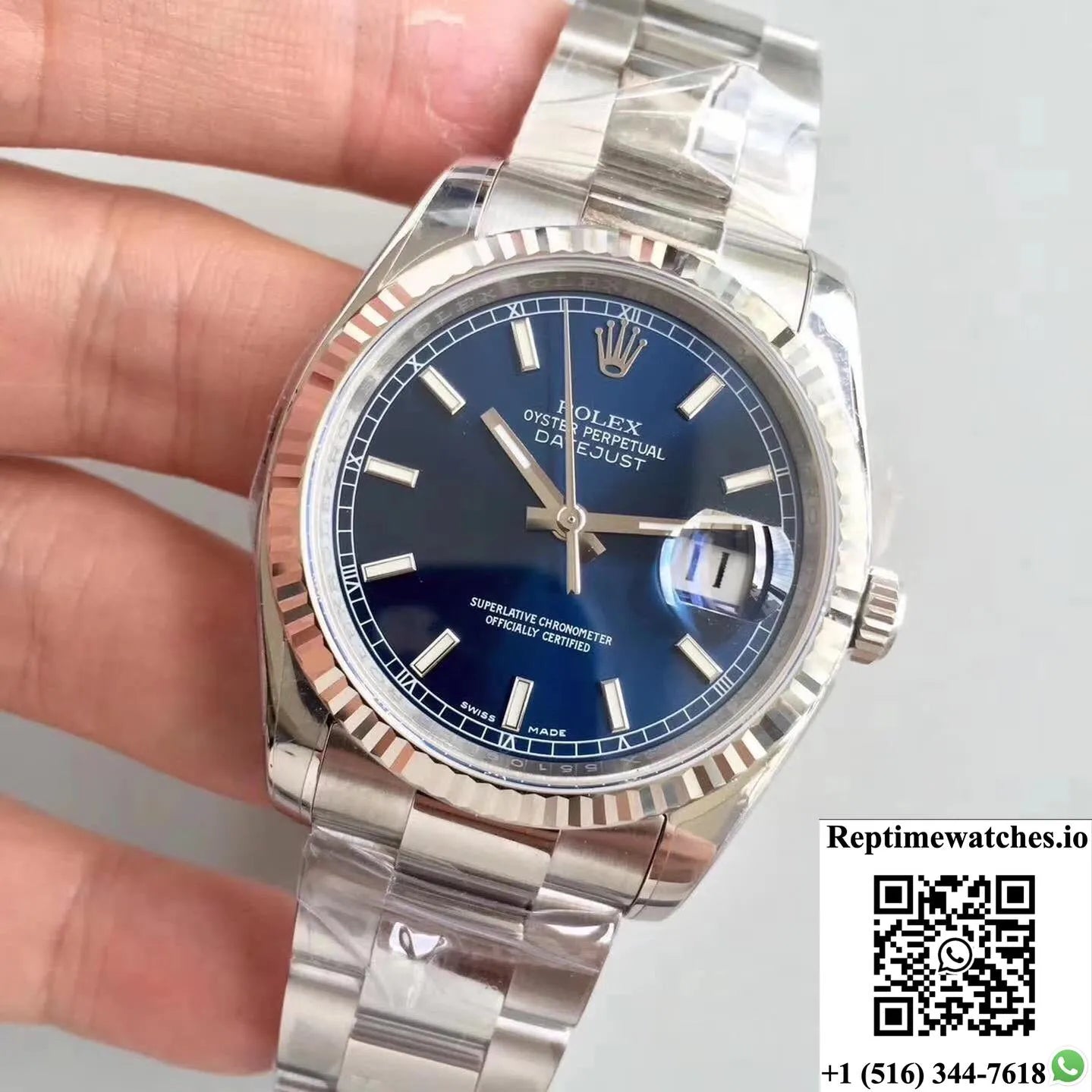 Rolex Datejust 116234 36Mm Ar Factory V2 Blue Dial-Rep Time Watches