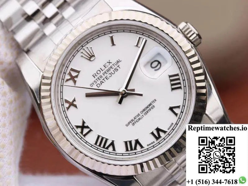 Rolex Datejust 116234 36Mm Ar Factory White Dial With Roman Time Scale-Rep Time Watches