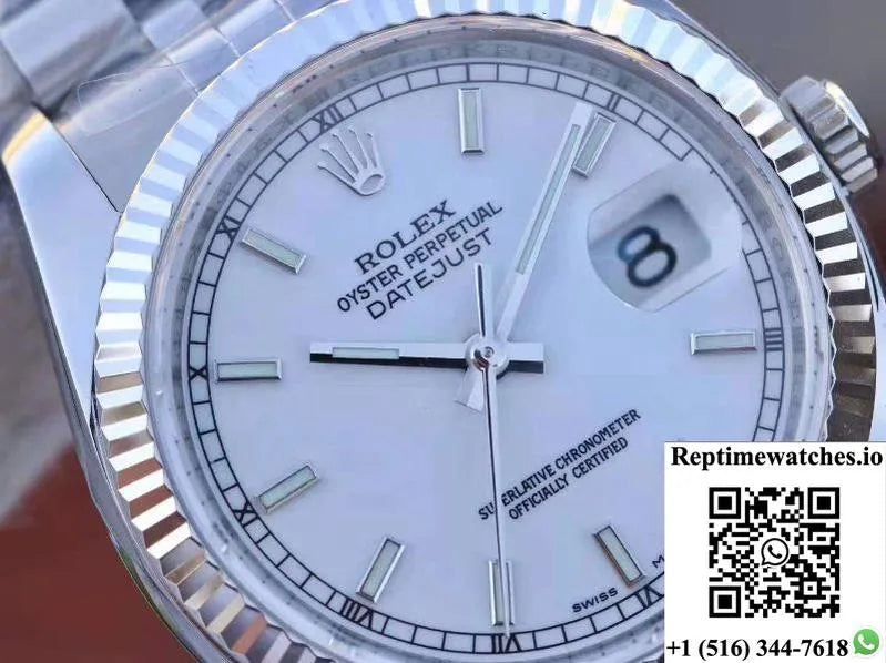 Rolex Datejust 116234 36Mm Ar Factory White Enamel Dial-Rep Time Watches