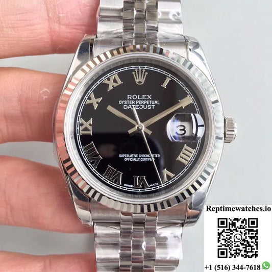Rolex Datejust 116334 41Mm Ew Factory Black Dial-Rep Time Watches