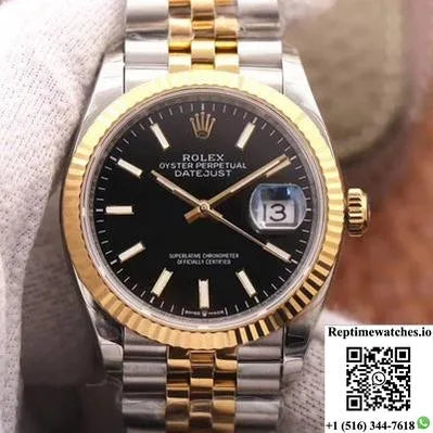 Rolex Datejust 126233 Ew Factory Black Dial-Rep Time Watches