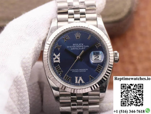 Rolex Datejust 126234 Ew Factory Blue Dial-Rep Time Watches