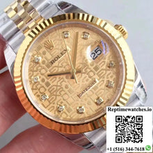 Rolex Datejust 126333-0003 41MM EW Factory Diamond-studded Gold Textured Dial - Watches