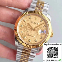 Rolex Datejust 126333-0003 41MM EW Factory Diamond-studded Gold Textured Dial - Watches