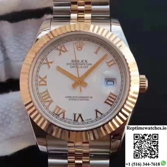 Rolex Datejust 126333-006 41Mm White Rhodium Dial-Rep Time Watches
