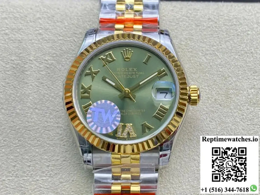 Rolex Datejust 178273 31MM TW Factory Green Dial - Watches