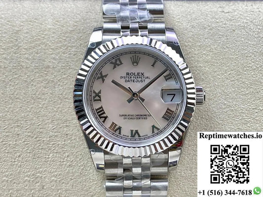 Rolex Datejust 178384 31Mm Ew Factory Stainless Steel-Rep Time Watches