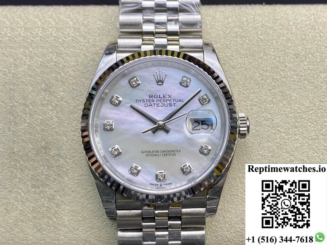 Rolex Datejust 178384-Ng-63160 31Mm Ew Factory Fritillary Dial-Rep Time Watches