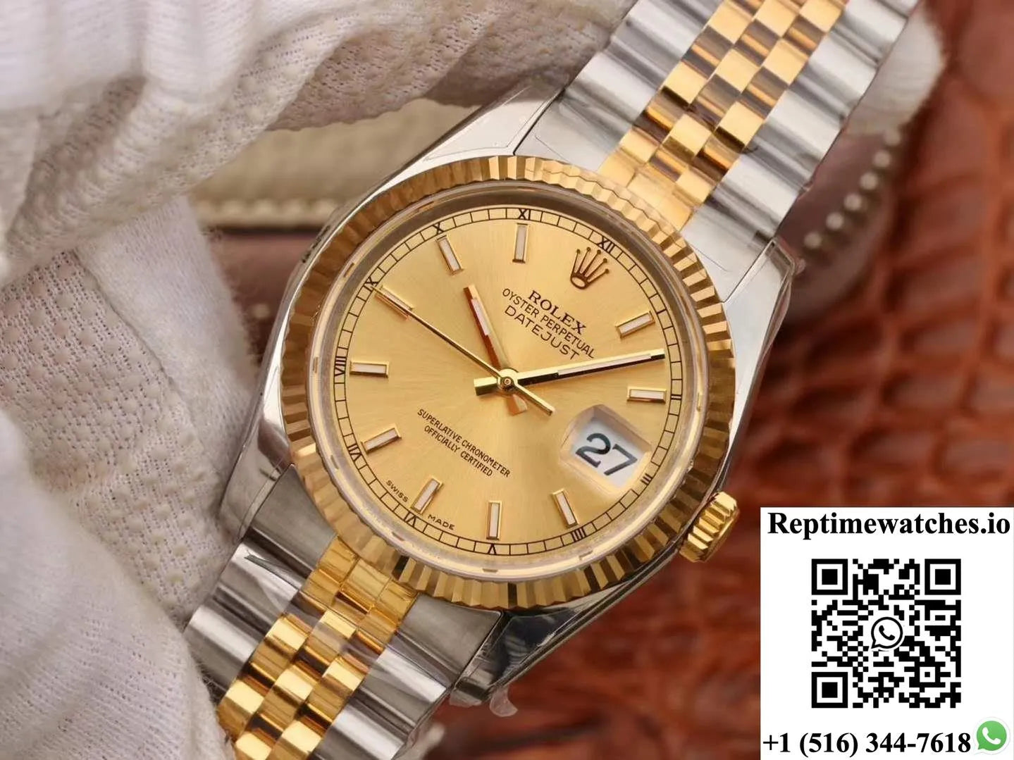 Rolex Datejust 36Mm 116233 Ar Factory V2 Champagne Dial-Rep Time Watches