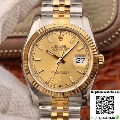 Rolex Datejust 36Mm 116233 Ar Factory V2 Champagne Dial-Rep Time Watches