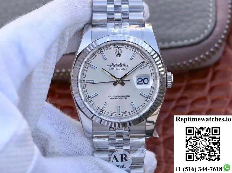Rolex Datejust 36Mm 116234 V2 Ar Factory Silver Dial-Rep Time Watches