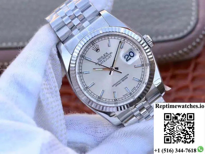Rolex Datejust 36Mm 116234 V2 Ar Factory Silver Dial-Rep Time Watches
