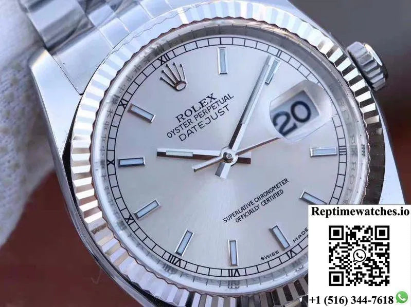 Rolex Datejust 36Mm 116234 V2 Ar Factory Silver Dial-Rep Time Watches