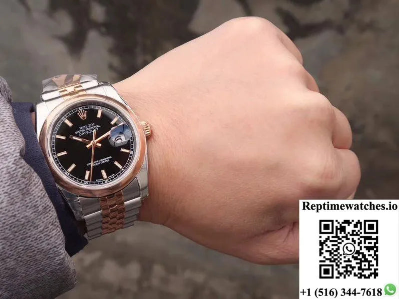 Rolex Datejust 36Mm 126201 Ar Factory Black Dial-Rep Time Watches