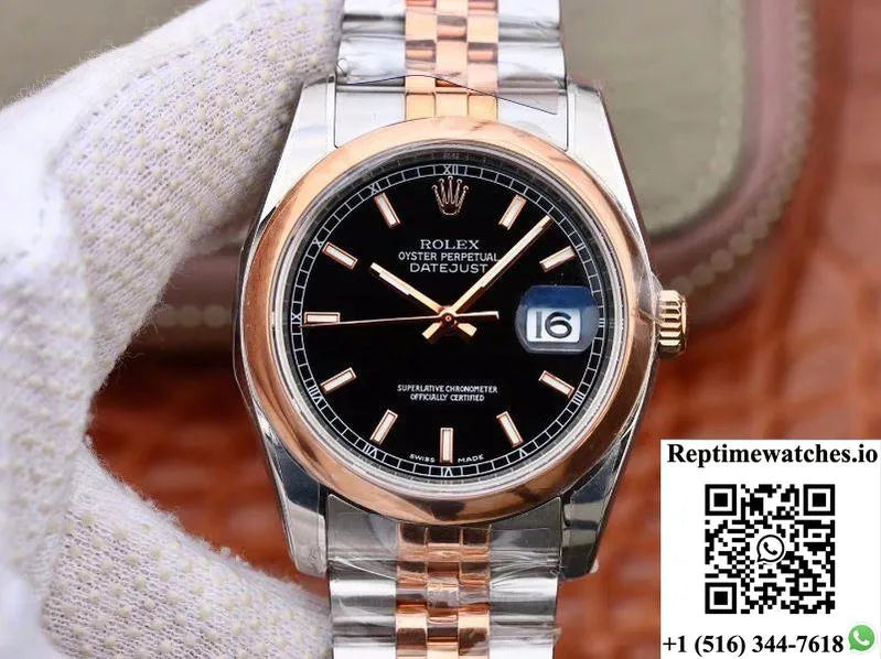 Rolex Datejust 36Mm 126201 Ar Factory Black Dial-Rep Time Watches