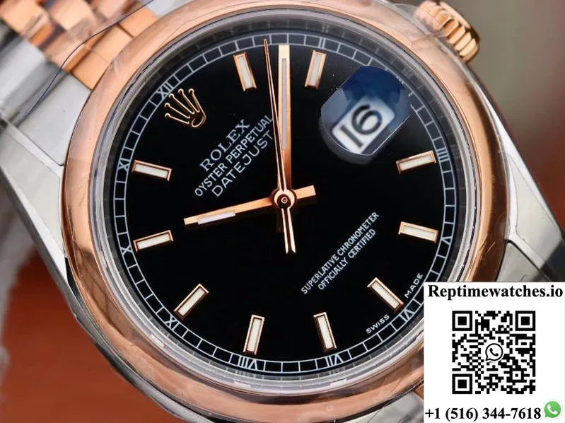 Rolex Datejust 36Mm 126201 Ar Factory Black Dial-Rep Time Watches