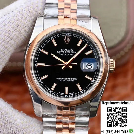 Rolex Datejust 36Mm 126201 Ar Factory Black Dial-Rep Time Watches
