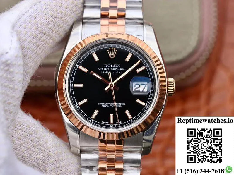 Rolex Datejust 36Mm 126231 Ar Factory Black Dial-Rep Time Watches