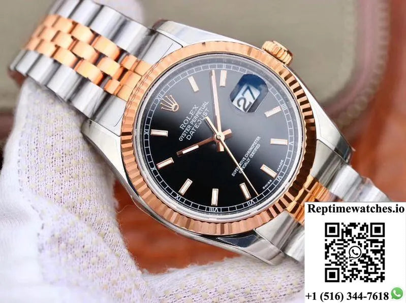 Rolex Datejust 36Mm 126231 Ar Factory Black Dial-Rep Time Watches