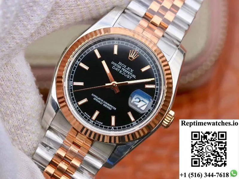 Rolex Datejust 36Mm 126231 Ar Factory Black Dial-Rep Time Watches