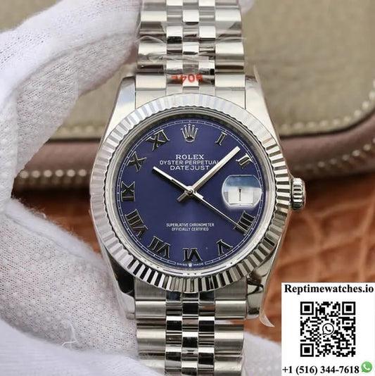 Rolex Datejust 36Mm Gm Factory Blue Dial-Rep Time Watches