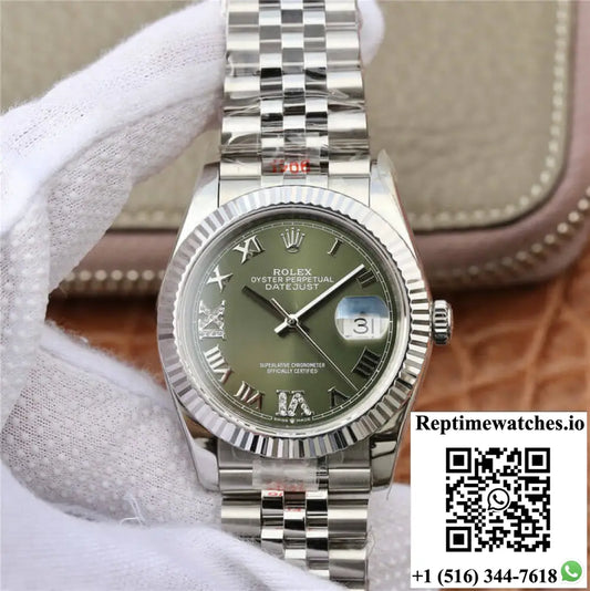 Rolex Datejust 36MM GM Factory Green Dial - Watches