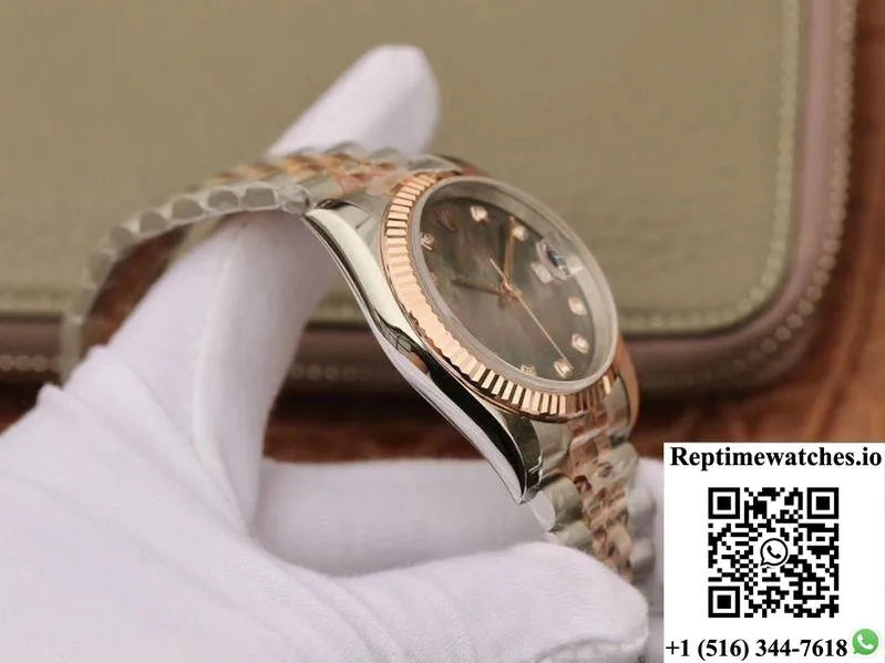 Rolex Datejust 36Mm Gm Factory Grey Mother-Of-Pearl Dial-Rep Time Watches