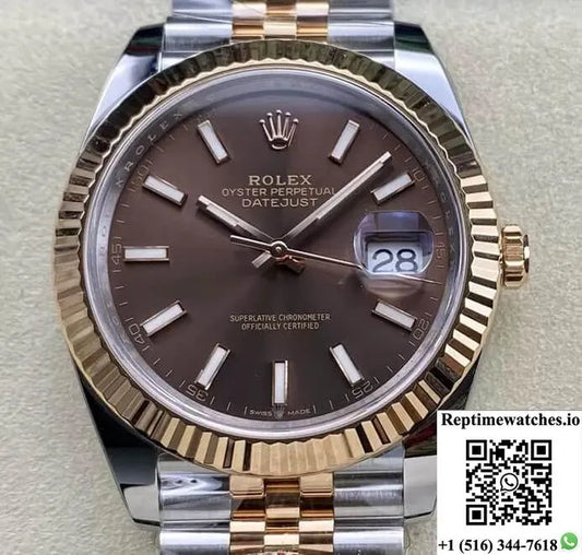 Rolex Datejust 41Mm M126331-0002 Clean Factory Rose Gold-Rep Time Watches
