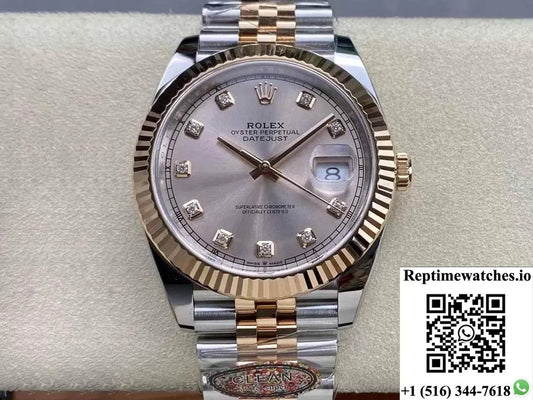 Rolex Datejust 41Mm M126331-0008 Clean Factory Diamond Dial-Rep Time Watches
