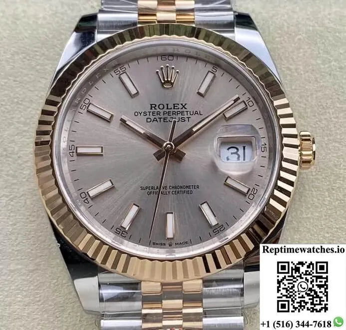 Rolex Datejust 41Mm M126331-0010 Clean Factory Rose Gold-Rep Time Watches