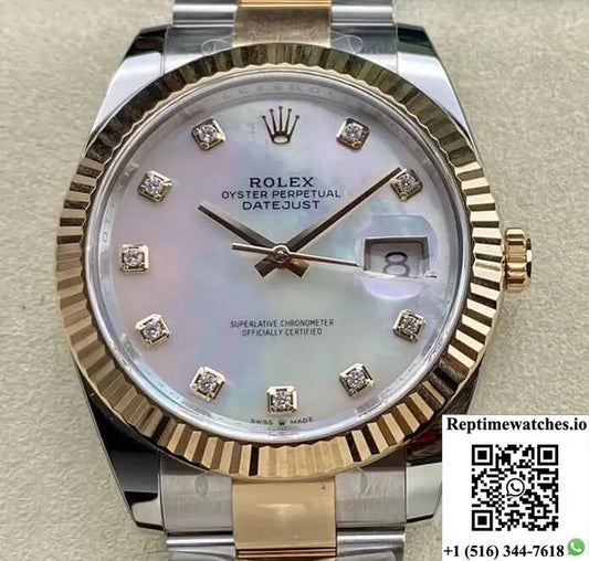 Rolex Datejust 41Mm M126331-0013 Clean Factory Diamond Dial-Rep Time Watches