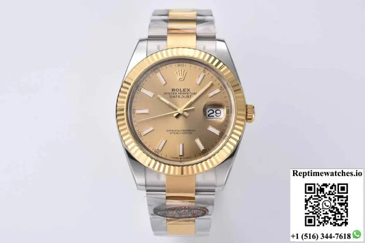 Rolex Datejust 41MM M126333-0009 Clean Factory Gold Bezel - Watches