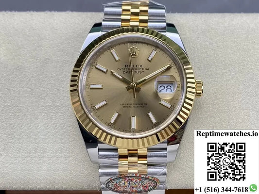 Rolex Datejust 41Mm M126333-0010 Clean Factory Yellow Gold-Rep Time Watches