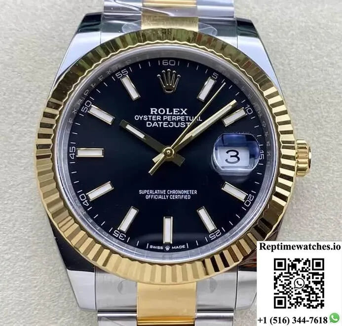 Rolex Datejust 41Mm M126333-0013 Clean Factory Black Dial-Rep Time Watches