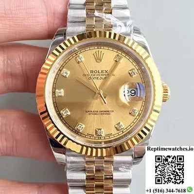 Rolex Datejust Ii 116333 41Mm Ew Factory Champagne Dial-Rep Time Watches