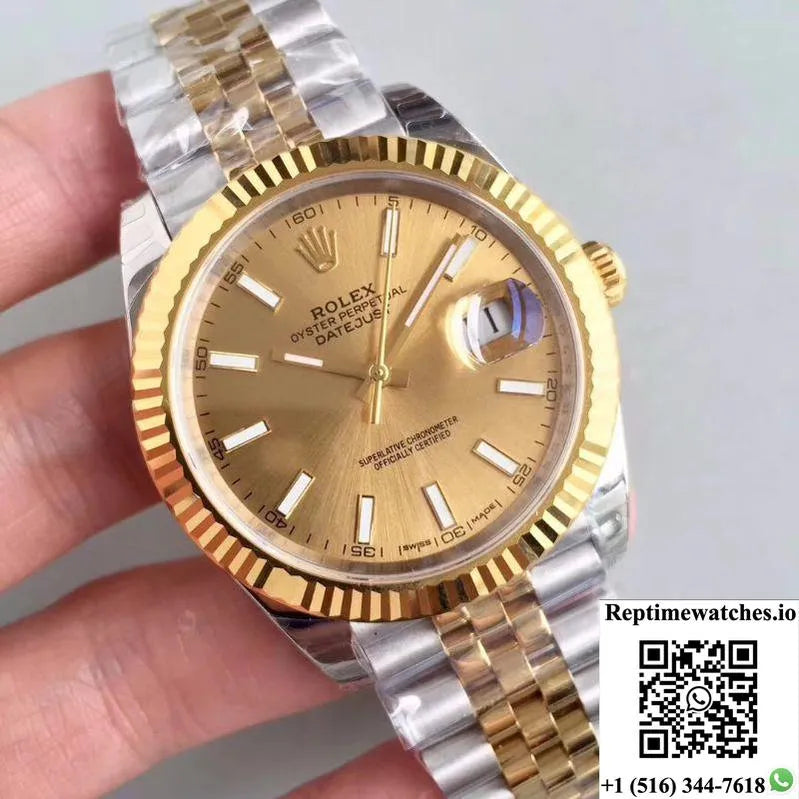 Rolex Datejust Ii 116333 41Mm Ew Factory Yellow Gold Dial-Rep Time Watches