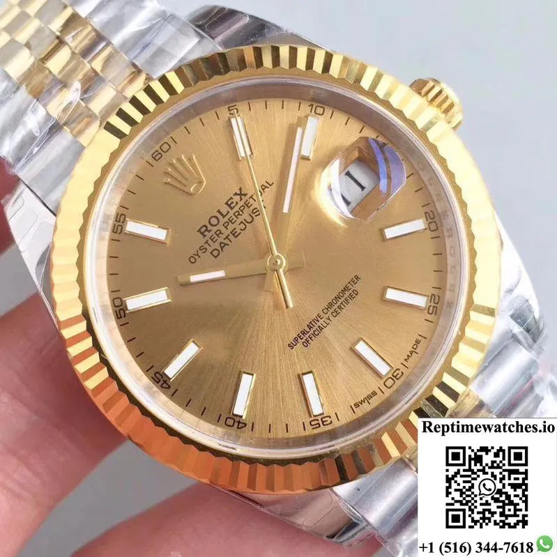 Rolex Datejust Ii 116333 41Mm Ew Factory Yellow Gold Dial-Rep Time Watches