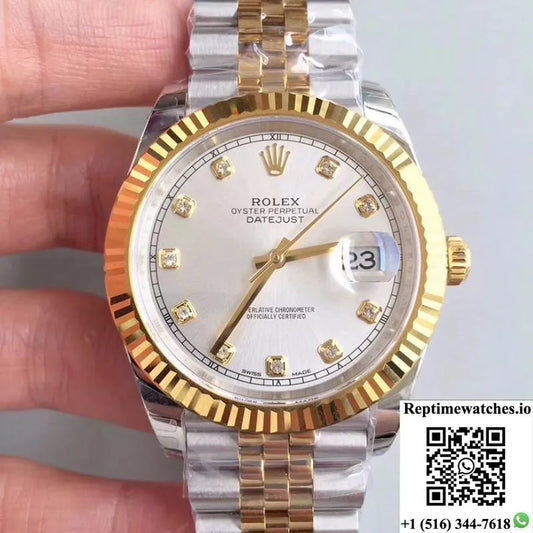 Rolex Datejust Ii 116333 41Mm Rhodium Dial Ew Factory-Rep Time Watches